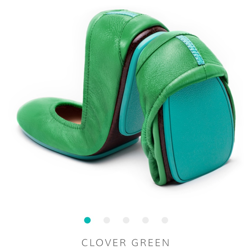 Tieks clover green size 8